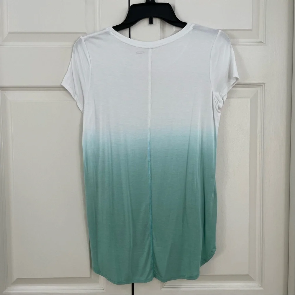 NWT Old Navy Girls Hi-Low Tunic Top Size XL (14) Teal/White